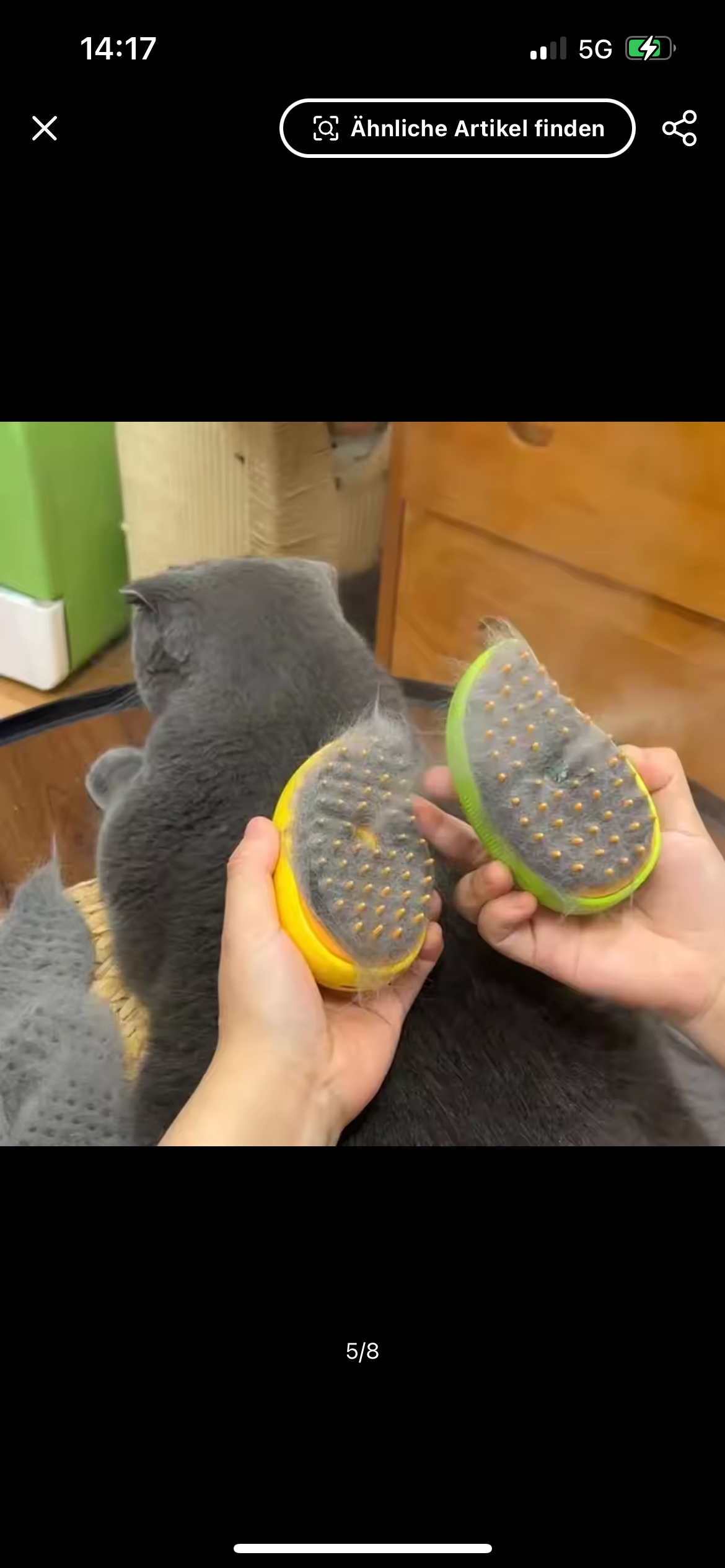 Dampfbürste für Katzen und Hunde